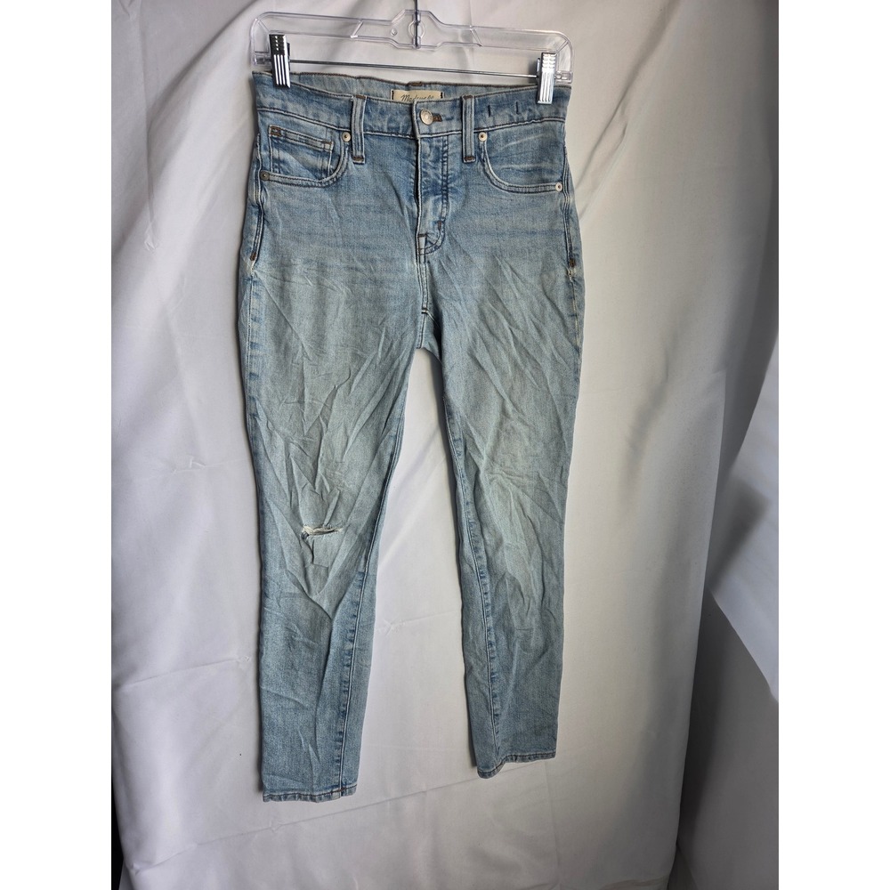 Madewell High-Rise Skinny Jeans Womens  Light Blue Light Wash Slim High